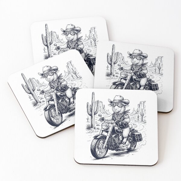 Item preview, Vintage Sheep Riding Motorbike Moto Western Cowboy Animal Lover designed and sold by DoodleTortle.