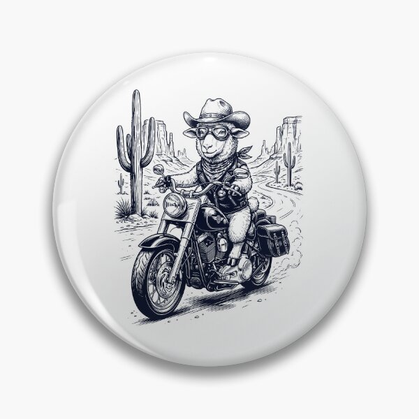 Item preview, Vintage Sheep Riding Motorbike Moto Western Cowboy Animal Lover designed and sold by DoodleTortle.