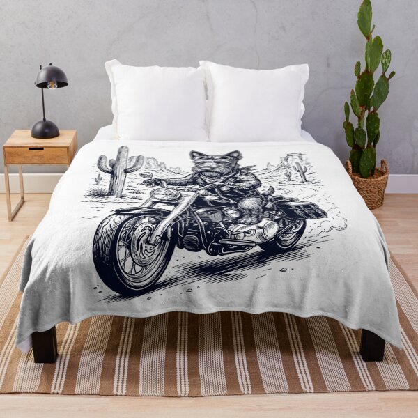 Artikelvorschau, Vintage Scottish Terrier fährt Motorrad Moto Western Cowboy Hundeliebhaber entworfen und verkauft von DoodleTortle.