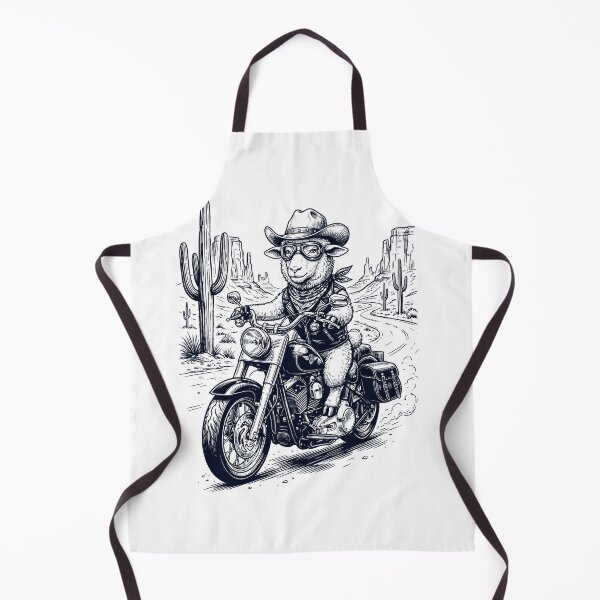 Item preview, Vintage Sheep Riding Motorbike Moto Western Cowboy Animal Lover designed and sold by DoodleTortle.