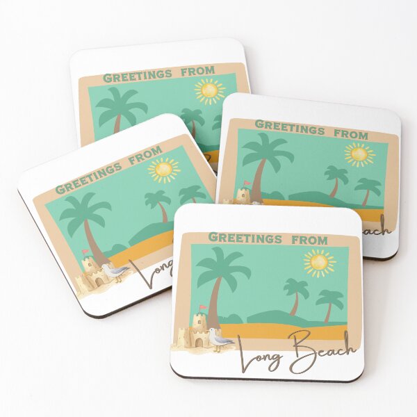 Item preview, Greetings From Long Beach California — Retro Vintage Beach Postcard Design designed and sold by DonnaRaine.