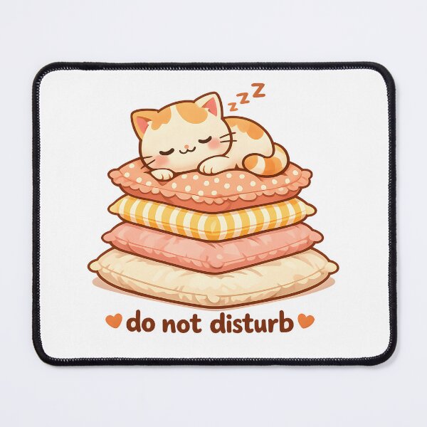 Item preview, "Do Not Disturb" | Cozy Sleeping Cat & Self-Care Aesthetic Art designed and sold by Naviora.