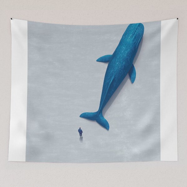 Item preview, Man and Giant Blue Whale designed and sold by lautir.