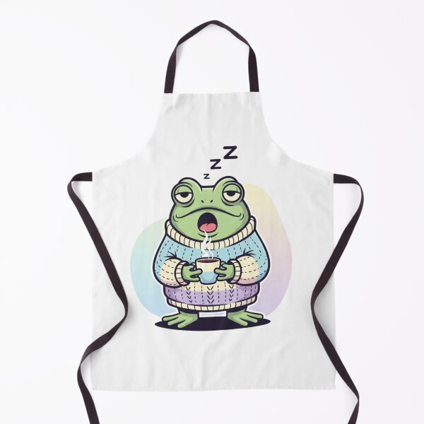 Item preview, Sleepy Coffee Frog Sticker | Tired Kawaii Frog Needs Caffeine Cartoon designed and sold by MMK1SHOP.
