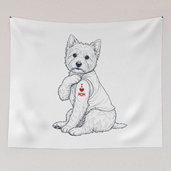 Artikelvorschau, Vintage West Highland White Terrier Mama Tattoo Hundeliebhaber entworfen und verkauft von TerryConnells.