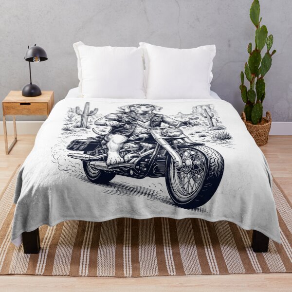 Item preview, Vintage Weimaraner Riding Motorbike Moto Western Cowboy Dog Lover designed and sold by DoodleTortle.