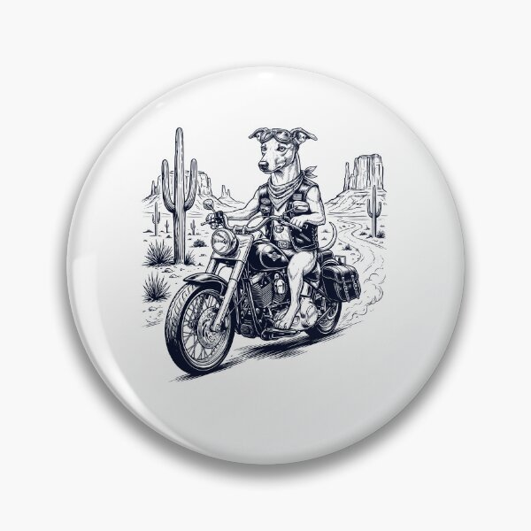 Item preview, Vintage Whippet Riding Motorbike Moto Western Cowboy Dog Lover designed and sold by DoodleTortle.