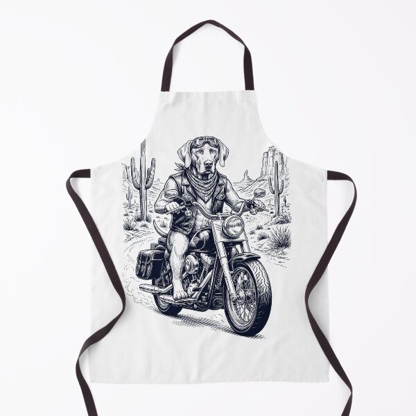 Item preview, Vintage Weimaraner Riding Motorbike Moto Western Cowboy Dog Lover designed and sold by DoodleTortle.