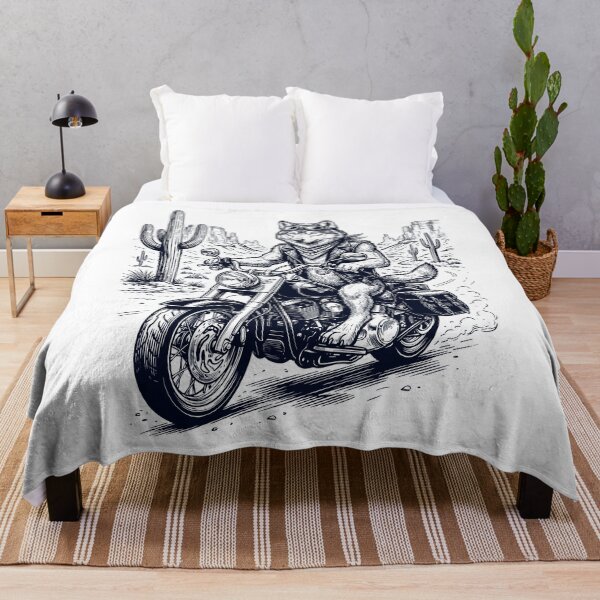 Item preview, Vintage Wolf Riding Motorbike Moto Western Cowboy Animal Lover designed and sold by DoodleTortle.