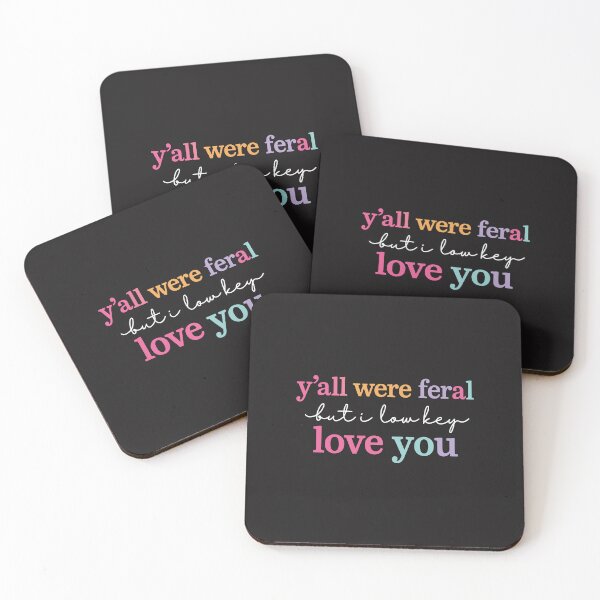 Item preview, Yall Were Feral But I Lowkey Love You Funny Teacher Best Friend Humor Graphic designed and sold by kiralynstration.