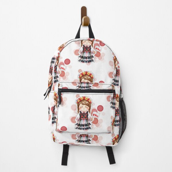 Item preview, Polish Girl in Traditional Folk Costume Holding Poland Flag designed and sold by iamKRUK.