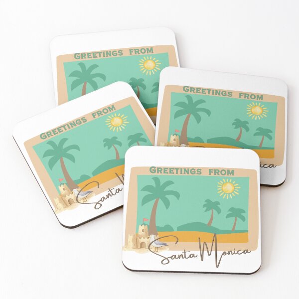 Item preview, Greetings From Santa Monica California — Retro Vintage Beach Postcard Design designed and sold by DonnaRaine.