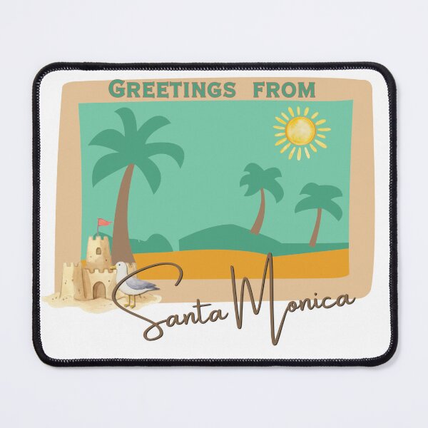 Item preview, Greetings From Santa Monica California — Retro Vintage Beach Postcard Design designed and sold by DonnaRaine.