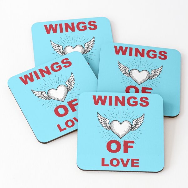 Item preview, Wings of Love Heart Motif in Red and White designed and sold by Mauswohn.