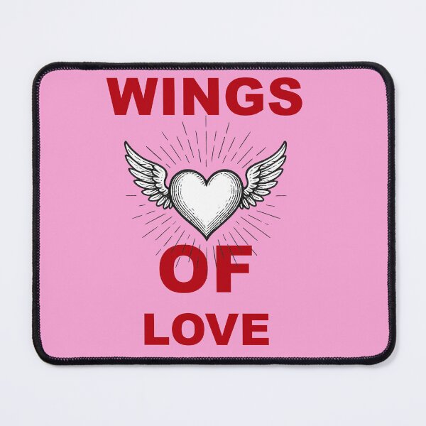 Item preview, Wings of Love Heart Motif in Red and White designed and sold by Mauswohn.