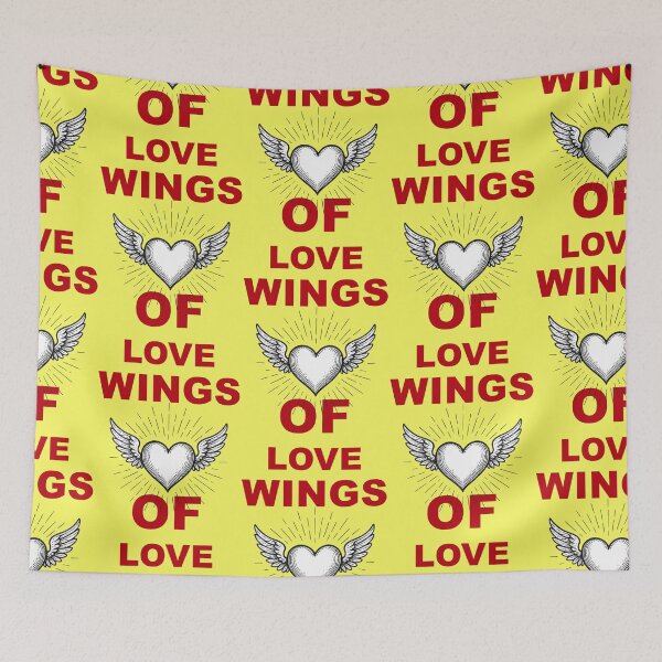 Item preview, Wings of Love Heart Motif in Red and White designed and sold by Mauswohn.