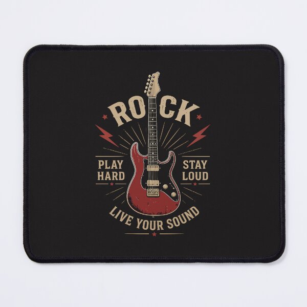 Item preview, Electric Guitar Rock Vintage Play Hard Stay Loud Guitarist Band Graphic designed and sold by kiralynstration.