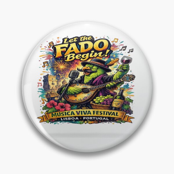 Item preview, Let The Fado Begin T-Shirt – Lisboa Portugal Music Festival Tee, Vintage Portuguese Guitar Parrot Design, Musica Viva Festival Shirt designed and sold by Sushikidsntod.