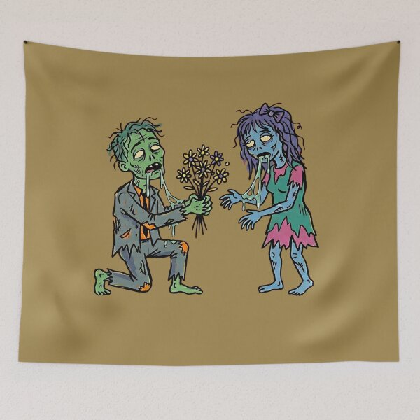 Item preview, Love Never Dies": Undead Zombie Proposal with Wildflowers designed and sold by PM.