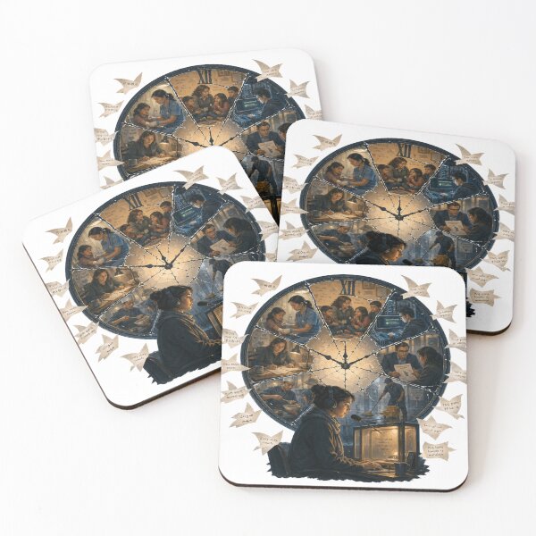 Item preview, Storyteller Desk Collage Art designed and sold by InkNovaLab.