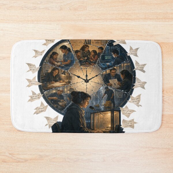 Item preview, Storyteller Desk Collage Art designed and sold by InkNovaLab.