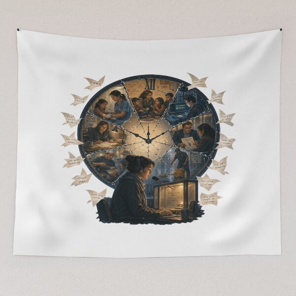 Item preview, Storyteller Desk Collage Art designed and sold by InkNovaLab.