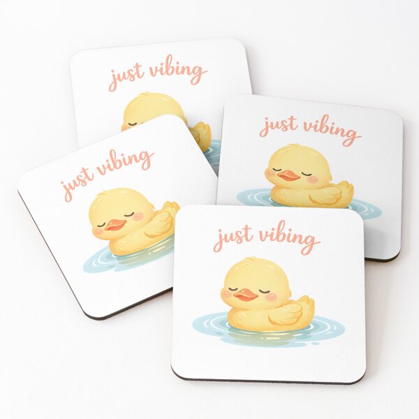 Item preview, "Just Vibing" | Cute Rubber Duck & Peaceful Water Aesthetic Art designed and sold by Naviora.