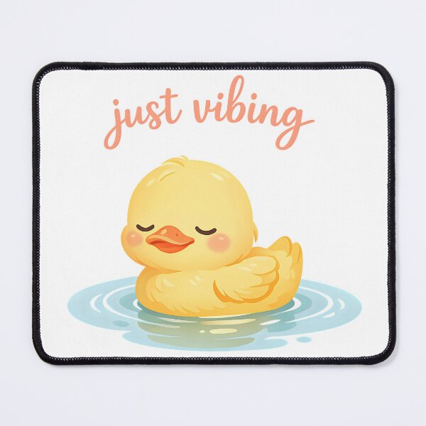 Item preview, "Just Vibing" | Cute Rubber Duck & Peaceful Water Aesthetic Art designed and sold by Naviora.