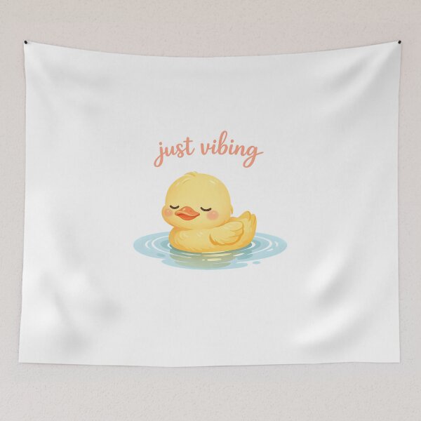 Item preview, "Just Vibing" | Cute Rubber Duck & Peaceful Water Aesthetic Art designed and sold by Naviora.