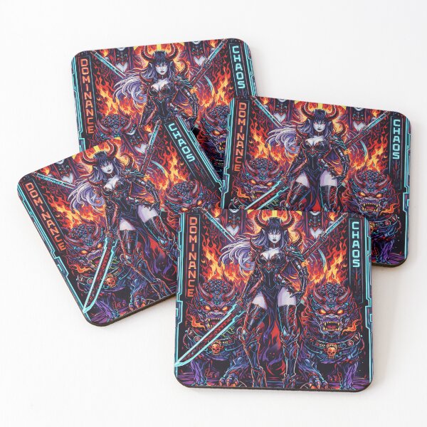 Item preview, Dominance Chaos - Futuristic Cyber Demon Samurai Oni Graphic Art designed and sold by RumiRogue.