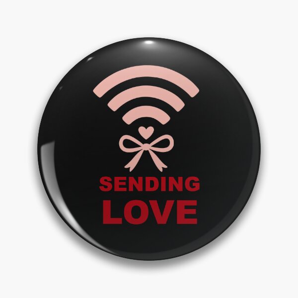 Item preview, Sending Love WLAN signal with ribbon and heart designed and sold by Mauswohn.