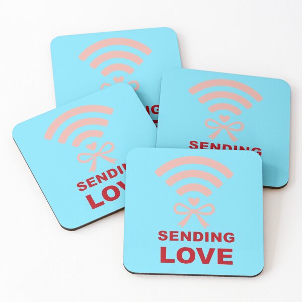 Item preview, Sending Love WLAN signal with ribbon and heart designed and sold by Mauswohn.