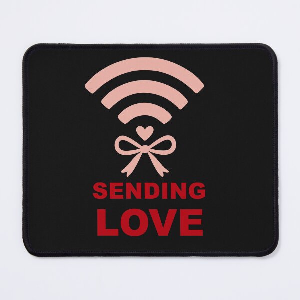 Item preview, Sending Love WLAN signal with ribbon and heart designed and sold by Mauswohn.
