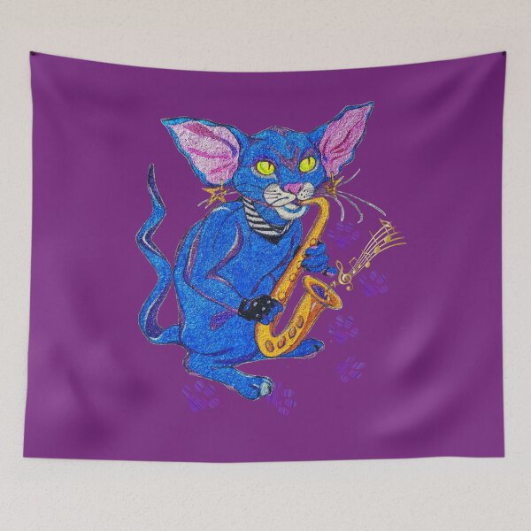 Item preview, The Cat Saxophonist designed and sold by design7mylavica.