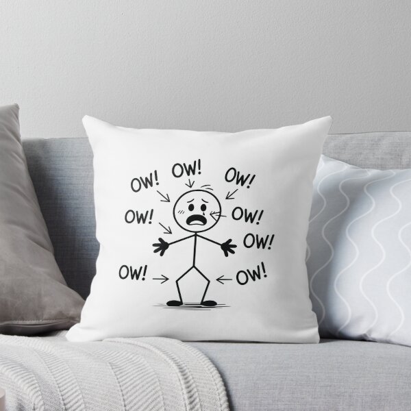 Item preview, Ow Ow Ow Funny Body Pain Stick Figure Humor Relatable Pain Joke Graphic designed and sold by kiralynstration.
