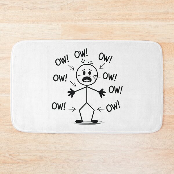 Item preview, Ow Ow Ow Funny Body Pain Stick Figure Humor Relatable Pain Joke Graphic designed and sold by kiralynstration.