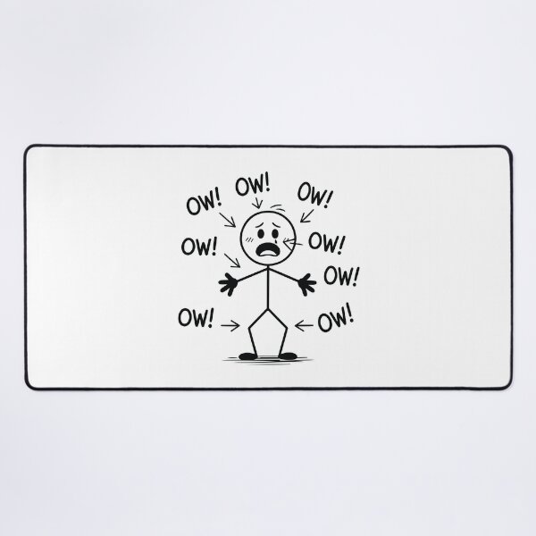 Item preview, Ow Ow Ow Funny Body Pain Stick Figure Humor Relatable Pain Joke Graphic designed and sold by kiralynstration.