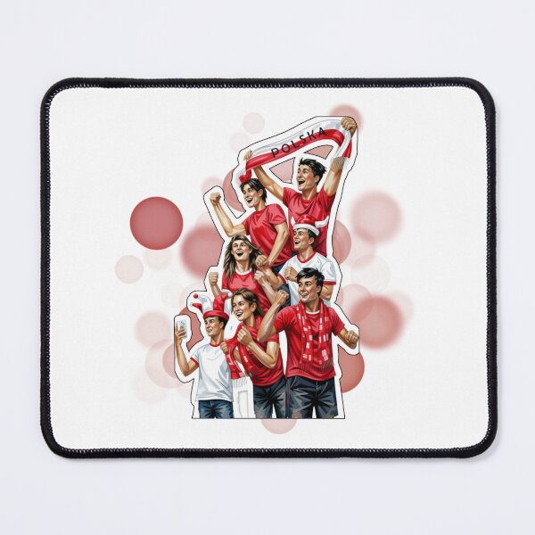 Item preview, Polish Football Fans in Red and White with Poland Flag Design designed and sold by iamKRUK.