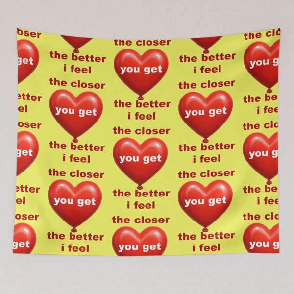 Item preview, The Closer You Get heart balloon motif designed and sold by Mauswohn.