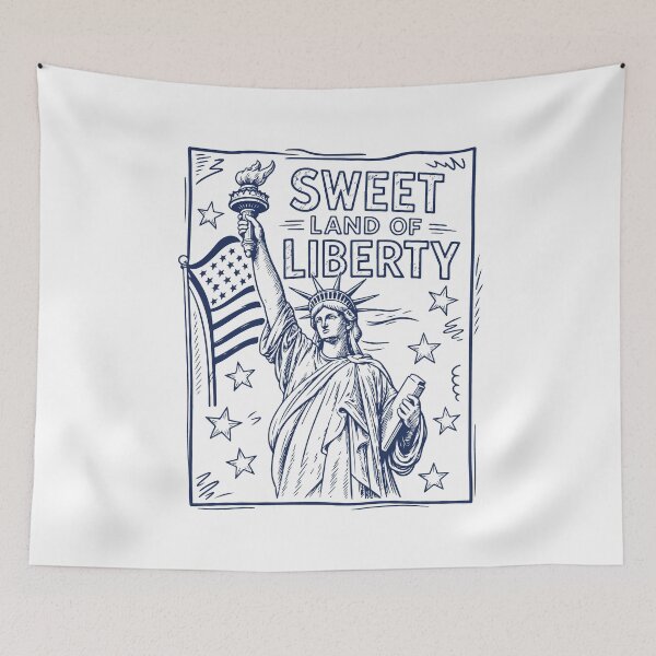 Item preview, Sweet Land Of Liberty Retro Patriotic USA Flag Vintage 4th Of July Graphic designed and sold by kiralynstration.