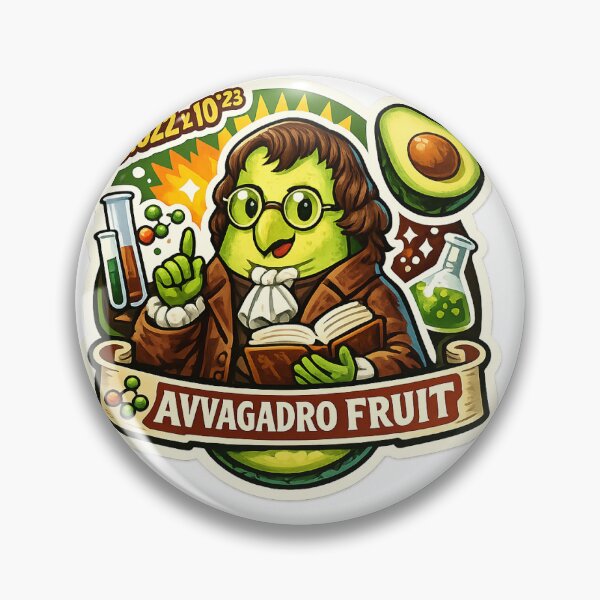 Item preview, Avogadro Fruit Funny Science Sticker | Cute Chemistry Nerd Avocado | 6.022 x 10^23 Mole Design designed and sold by Ishratparween11.