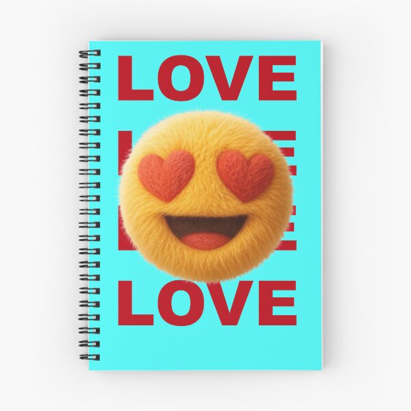 Item preview, Fluffy love smiley with heart eyes typography designed and sold by Mauswohn.