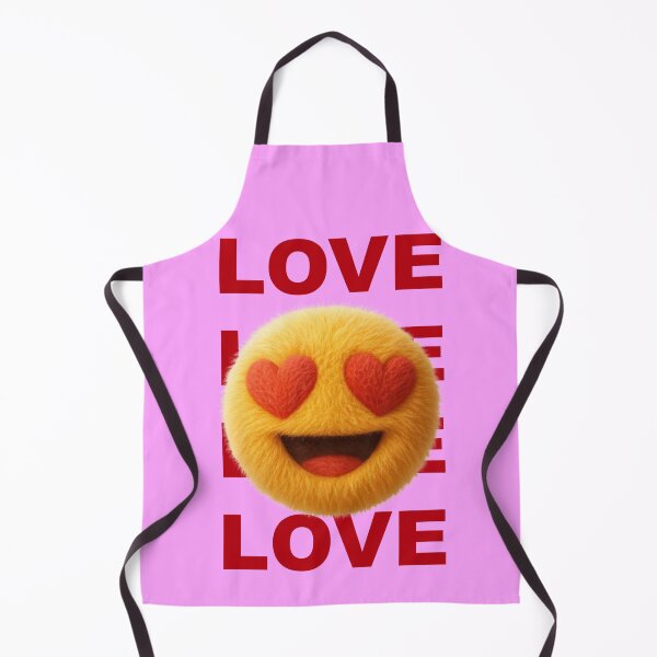 Item preview, Fluffy love smiley with heart eyes typography designed and sold by Mauswohn.