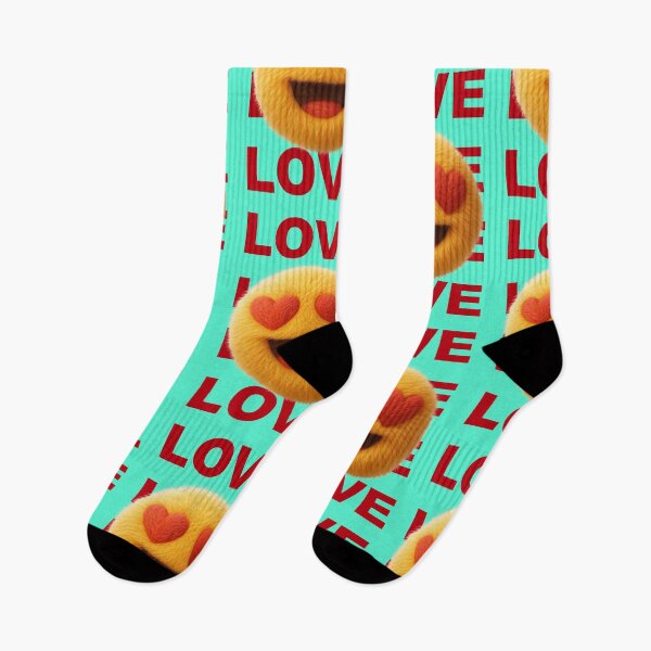 Item preview, Fluffy love smiley with heart eyes typography designed and sold by Mauswohn.