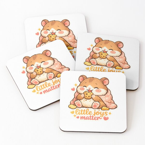 Item preview, "Little Joys Matter" | Cute Hamster & Cozy Cookie Aesthetic Art designed and sold by Naviora.
