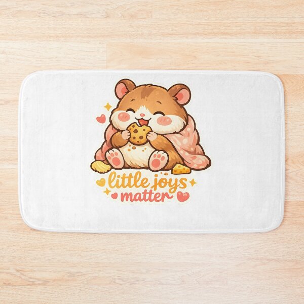 Item preview, "Little Joys Matter" | Cute Hamster & Cozy Cookie Aesthetic Art designed and sold by Naviora.
