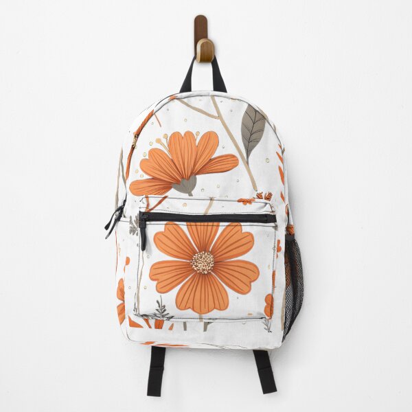 Item preview, Minimal Orange Floral Seamless Pattern designed and sold by Studio Atharv.