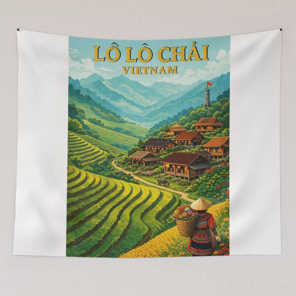 Item preview, Lo Lo Chai Vietnam Ha Giang Ethnic Village Rice Terraces designed and sold by Places On Earth.