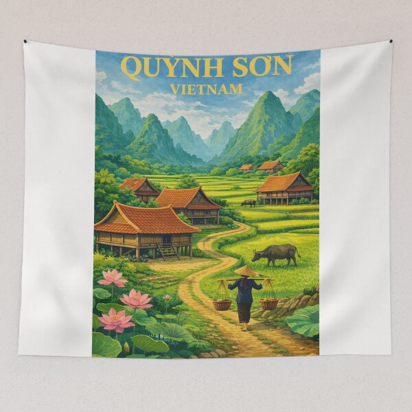 Item preview, Quynh Son Vietnam Lang Son Valley Stilt House Heritage Village designed and sold by Places On Earth.