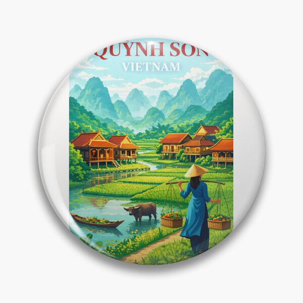 Item preview, Quynh Son Vietnam Bac Son Valley Tay Village River Landscape designed and sold by Places On Earth.